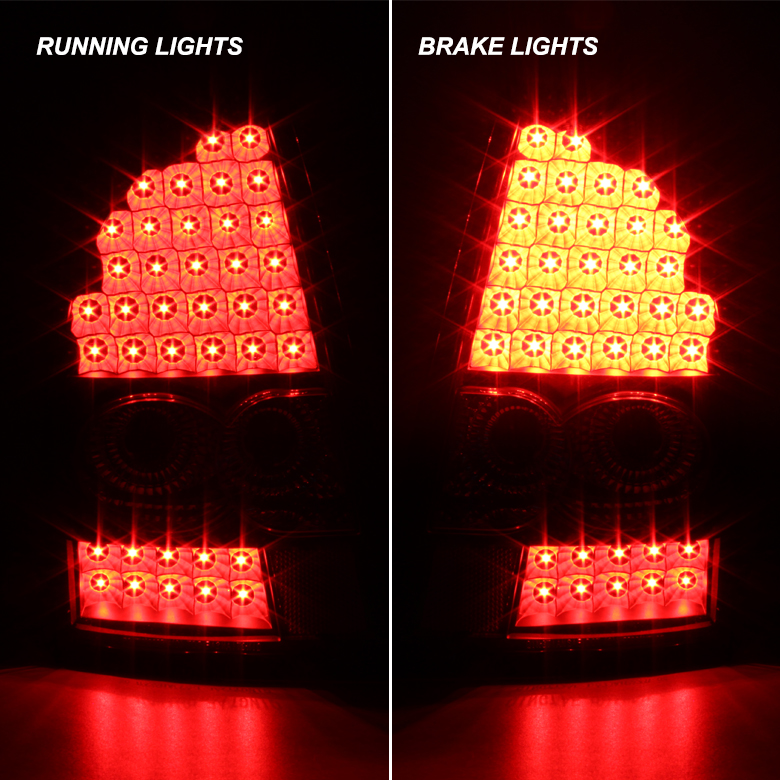2005-2007 Chrysler 300C Rear LED Tail Lights | Black | Left