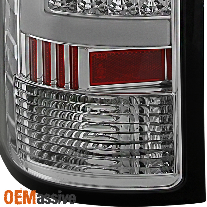 Goneparts Rear Tail Lights For GMC Sierra 1500 2500 3500HD 2007-2013 – Chrome Housing Clear Lens, Pair