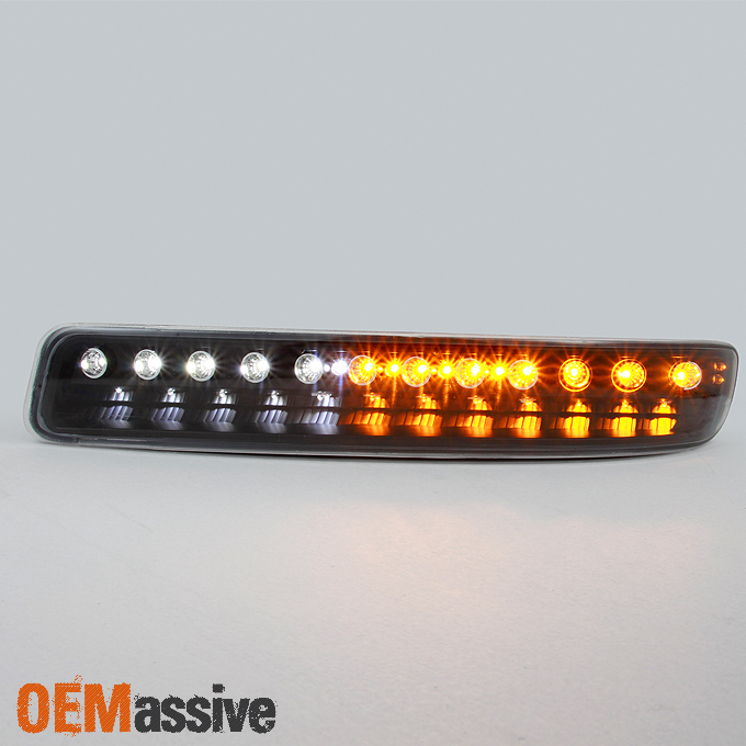 Fit 1999-2006 GMC Sierra Yukon Black LED Bumper Signal Lights Parking