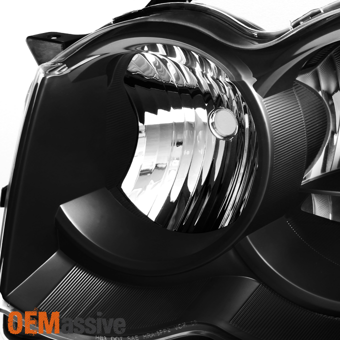 thumbnail image 2 of OEMASSIVE Black Halogen Projector Headlights – For 2008-2010 Jeep Grand Cherokee, L+R, DOT/SAE 2 of 5