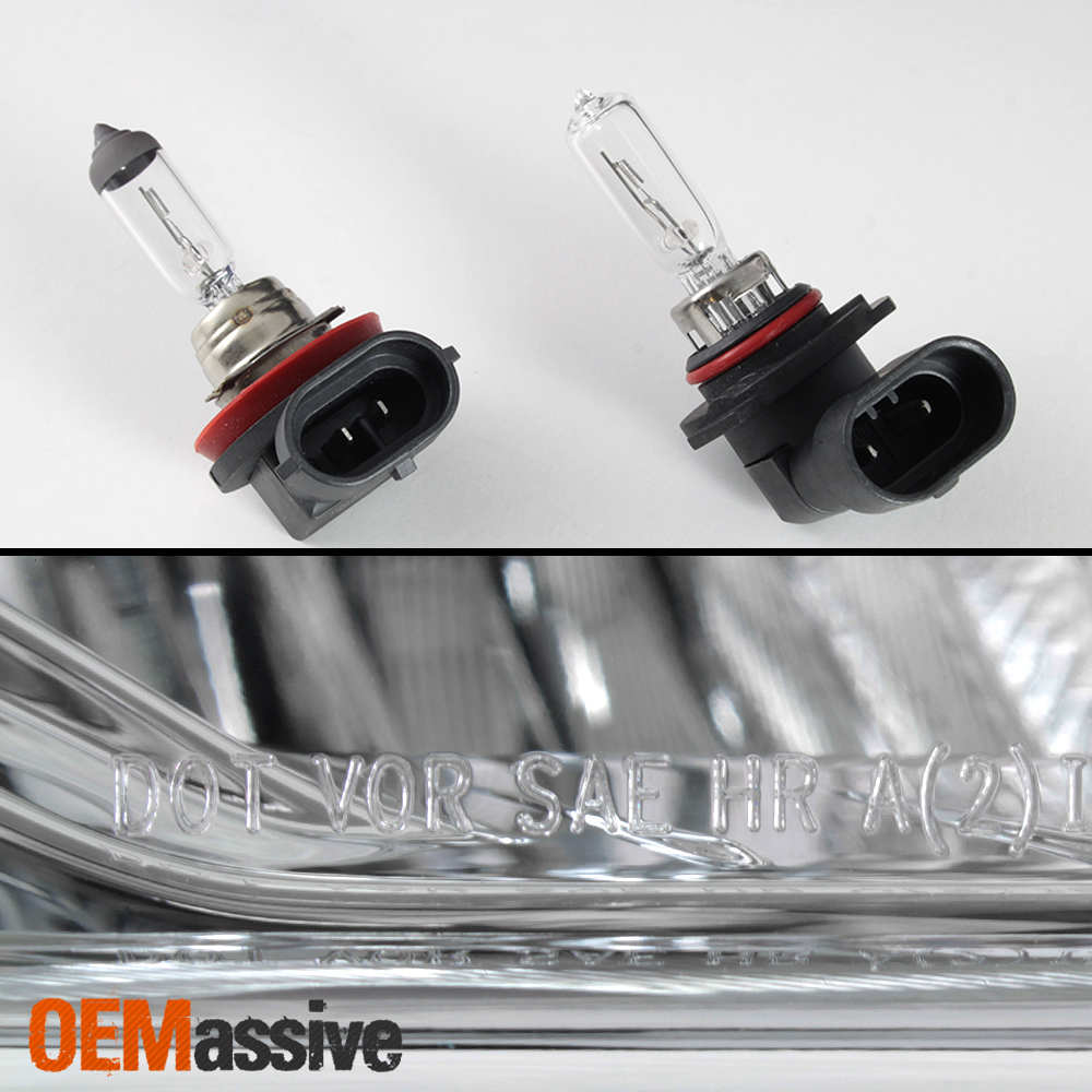 Chrome Pair Headlights For 2014-2015 Chevy Silverado 1500 - Left & Right Halogen Assemblies