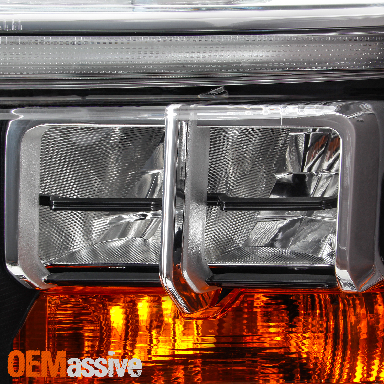 thumbnail interactive-video image 1 of 2021-2023 Ford F-150 Driver Side LED Quad Reflector Headlight – Black Housing – OE Replacement 1 of 5