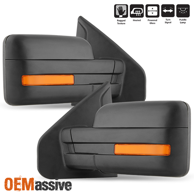 thumbnail image 2 of Carpartsinnovate Right Side Mirror For Ford F-150 2007-2014 – Power Adjust, Heated, LED Signal, Puddle Lamp – Textured Black 2 of 4
