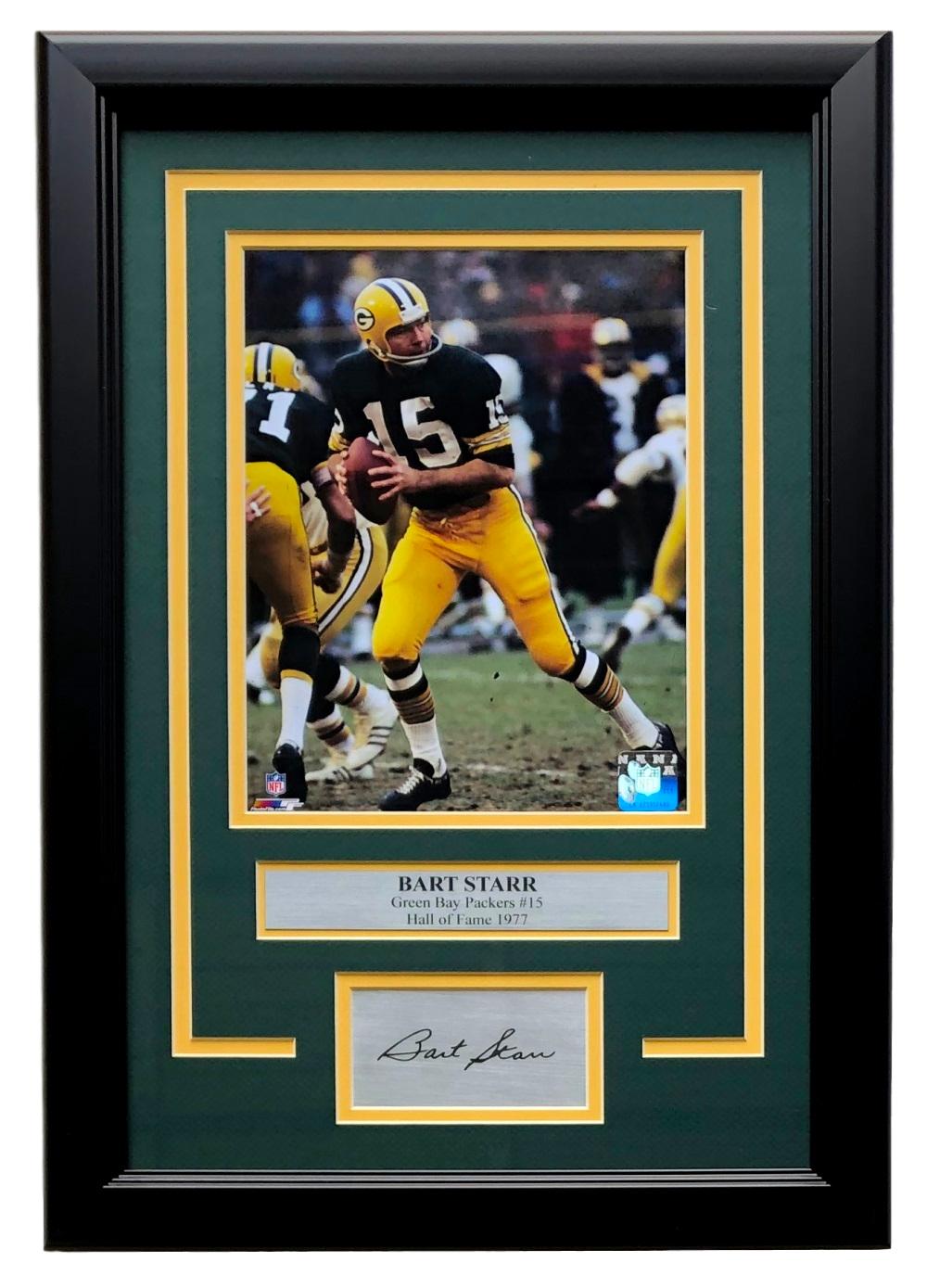 Bart Starr Green Bay Packers Framed 8x10 Photo w/ Laser Engraved