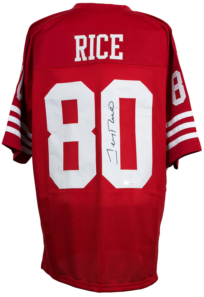 Jerry Rice Signed Custom Red Football Jersey TriStar 680490186004 eBay