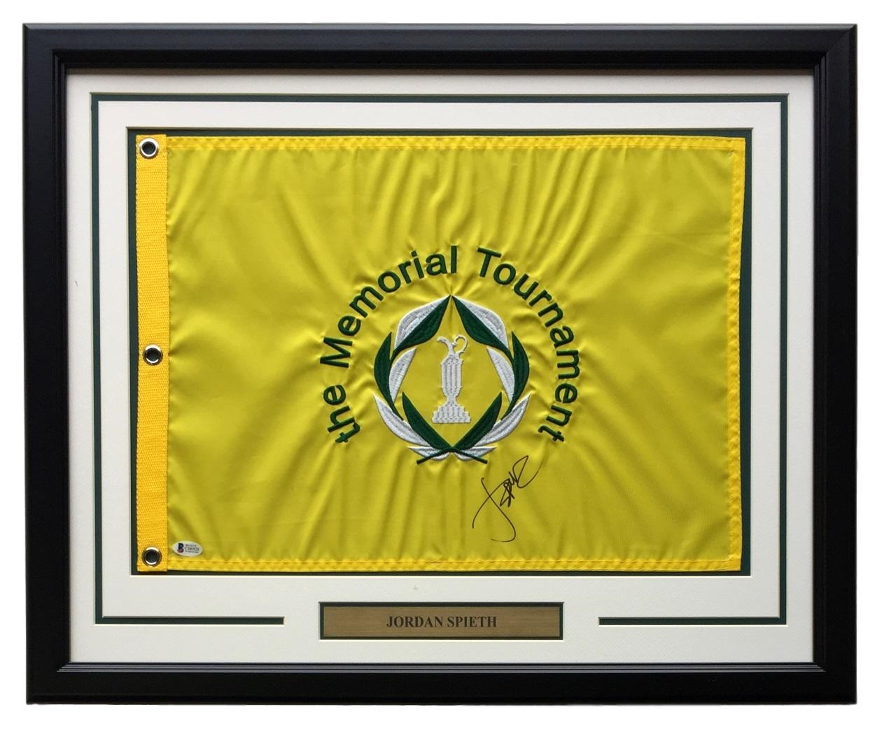 Jordan Spieth Signed Framed Memorial Tournament Golf Flag Beckett BAS C06928 | eBay