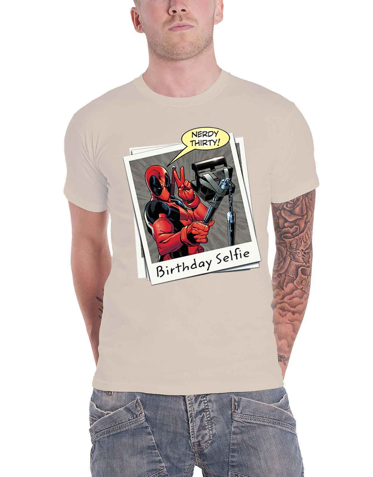 Offizielles Deadpool T Shirt Kostüm Marvel Film Superheld Wade Wilson neue Herren - Bild 37 von 38