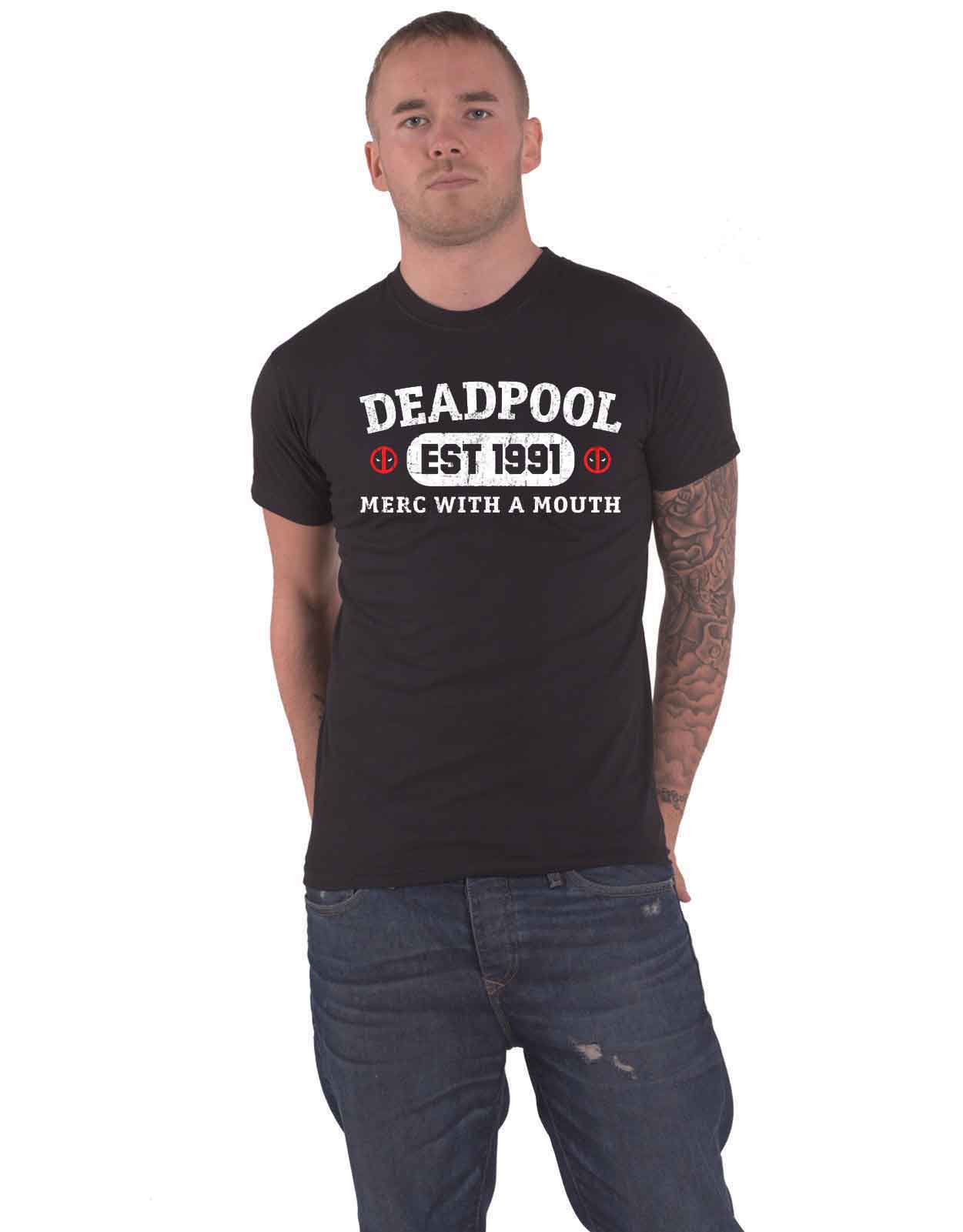 Offizielles Deadpool T Shirt Kostüm Marvel Film Superheld Wade Wilson neue Herren - Bild 29 von 38