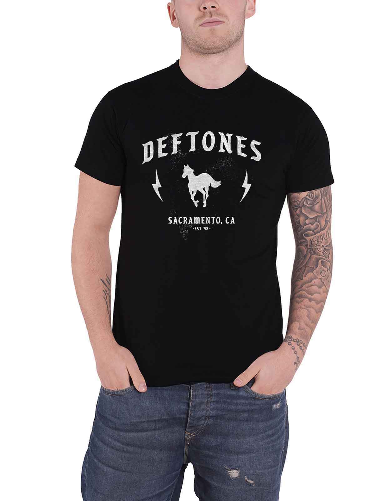Official Deftones T Shirt Around the Fur White Pony Band Logo Official Unisex - Picture 8 of 31