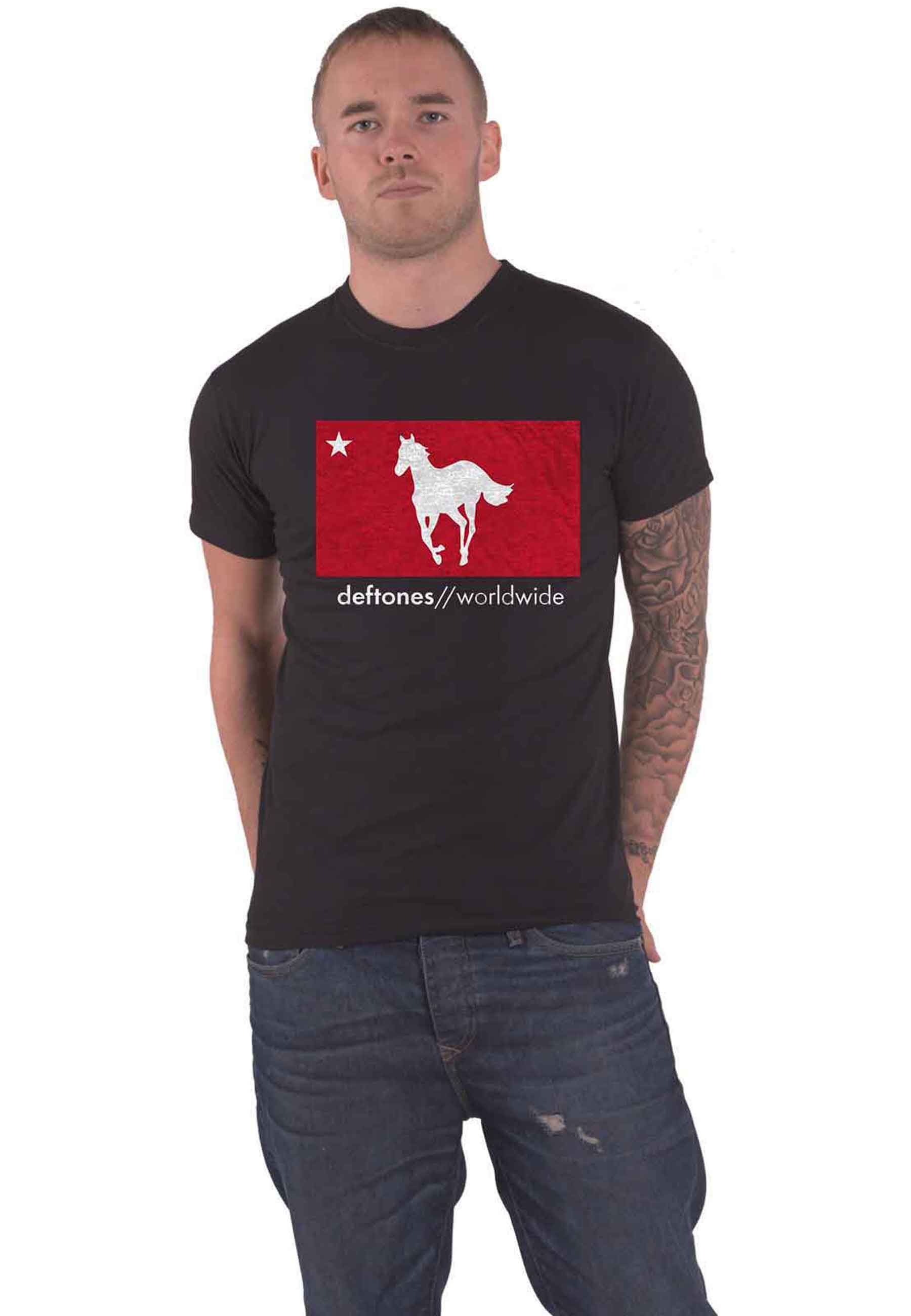 Official Deftones T Shirt Around the Fur White Pony Band Logo Official Unisex - Picture 26 of 31
