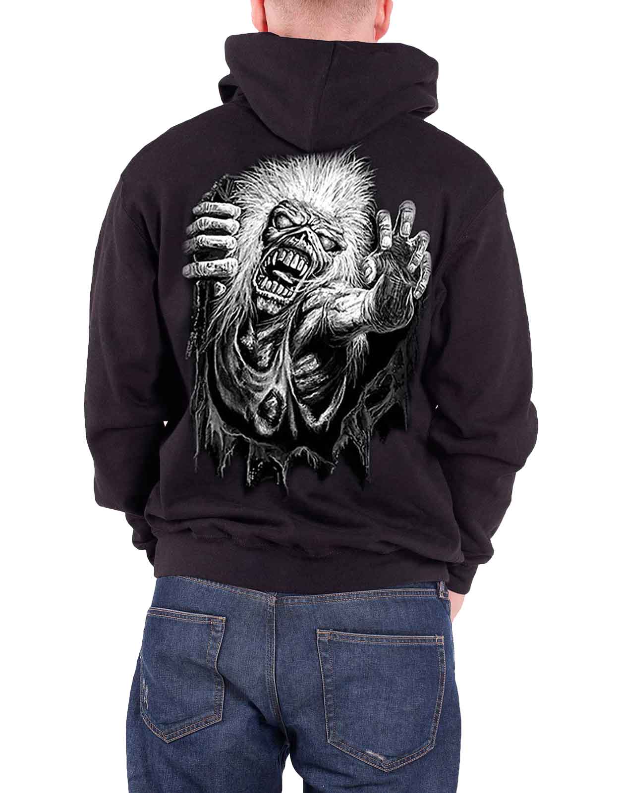 Iron Maiden Hoodie Book Of Souls The Trooper Eddie band logo Official Mens New - Picture 11 of 21
