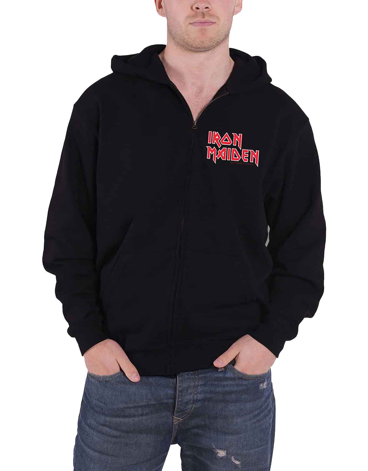 Iron Maiden Hoodie Book Of Souls The Trooper Eddie band logo Official Mens New - Picture 10 of 21
