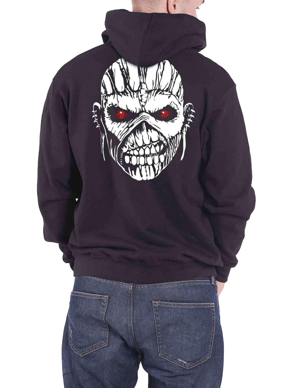 Iron Maiden Hoodie Book Of Souls The Trooper Eddie band logo Official Mens New - Picture 5 of 21