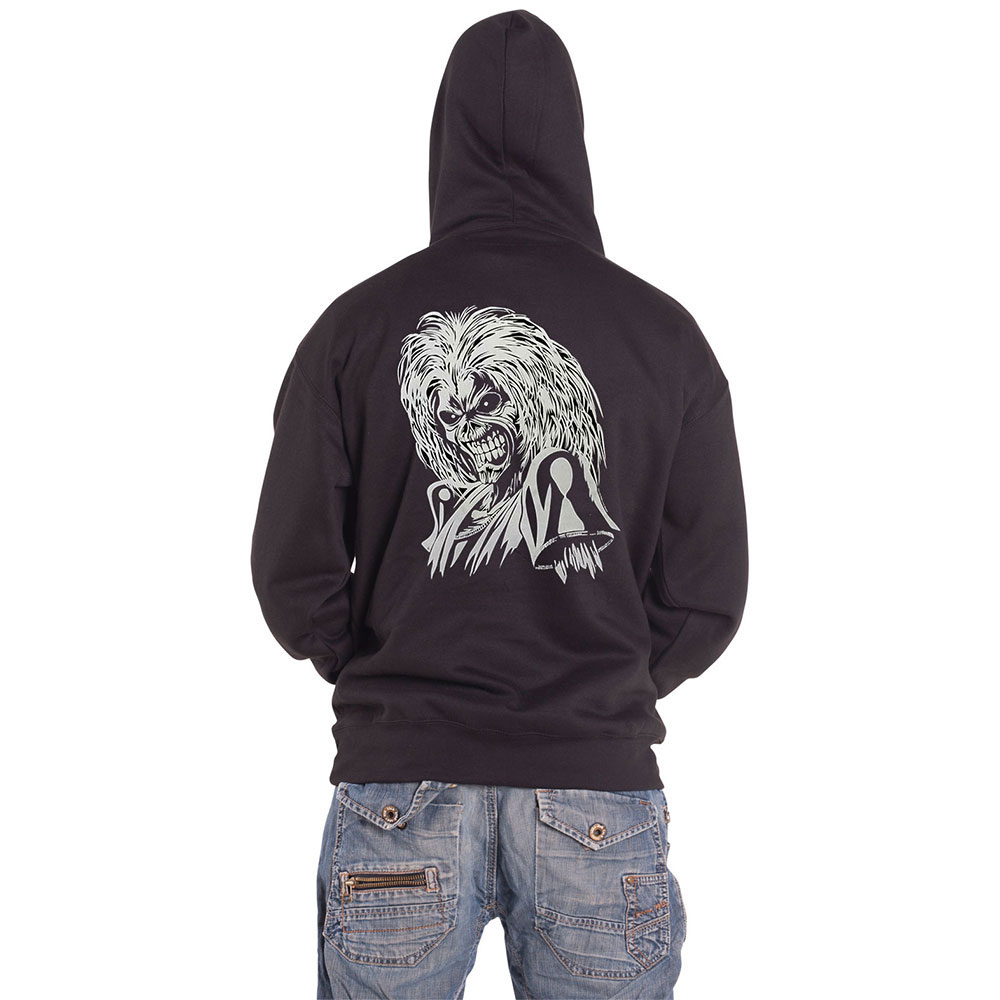 Iron Maiden Hoodie Book Of Souls The Trooper Eddie band logo Official Mens New - Picture 9 of 21