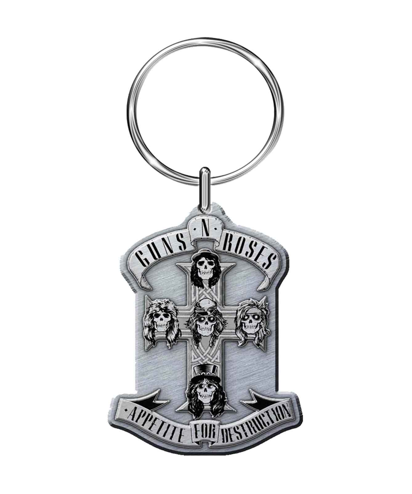 MUSIC GNRKEY01 BRAND NEW METAL KEYCHAIN GUNS N ROSES