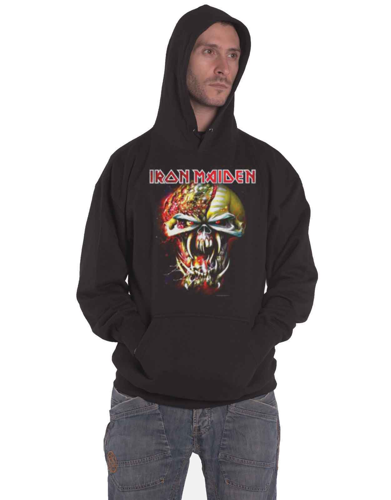 Iron Maiden Hoodie Book Of Souls The Trooper Eddie band logo Official Mens New - Picture 6 of 21