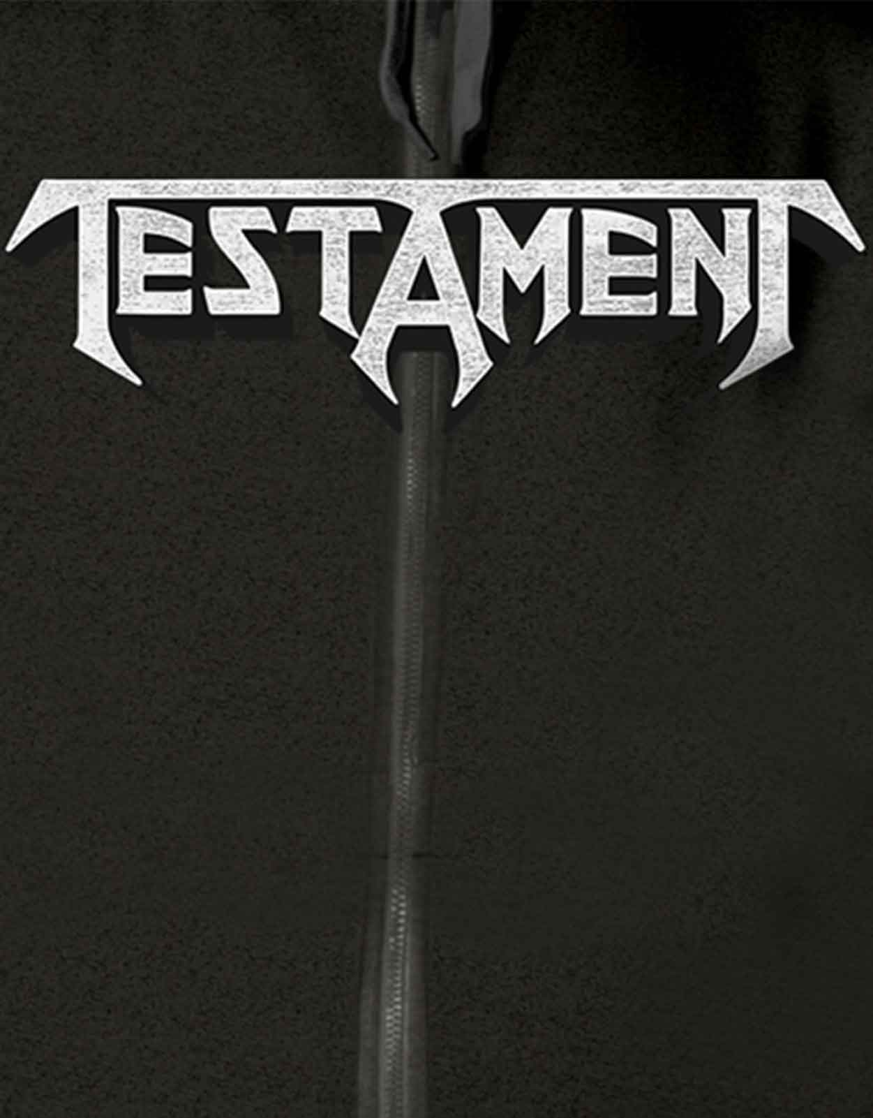 Testament Hoodie Pitchfork Horns Band Logo new Official Mens Black