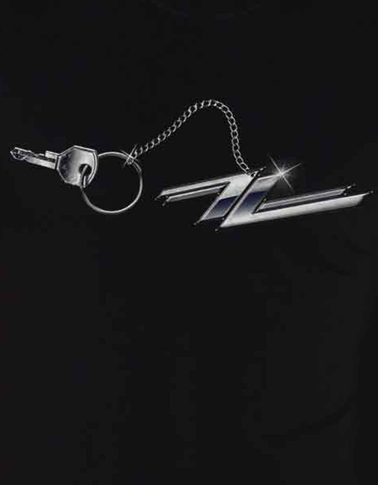 ZZ Top T Shirt Hot Rod Keychain Band Logo new Official Mens Black eBay