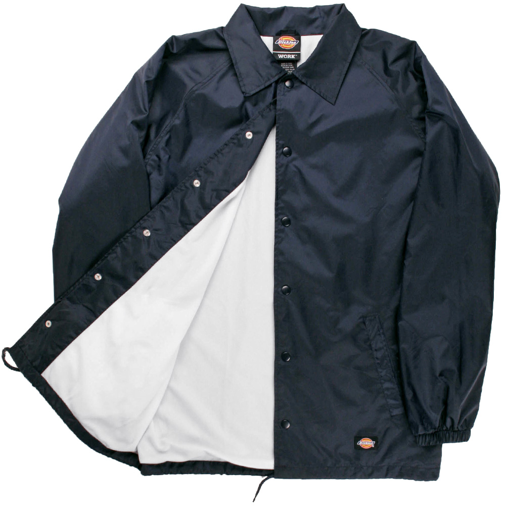 Dickies Snap Front Lined Windbreaker Men's Nylon Coaches Jacket Style