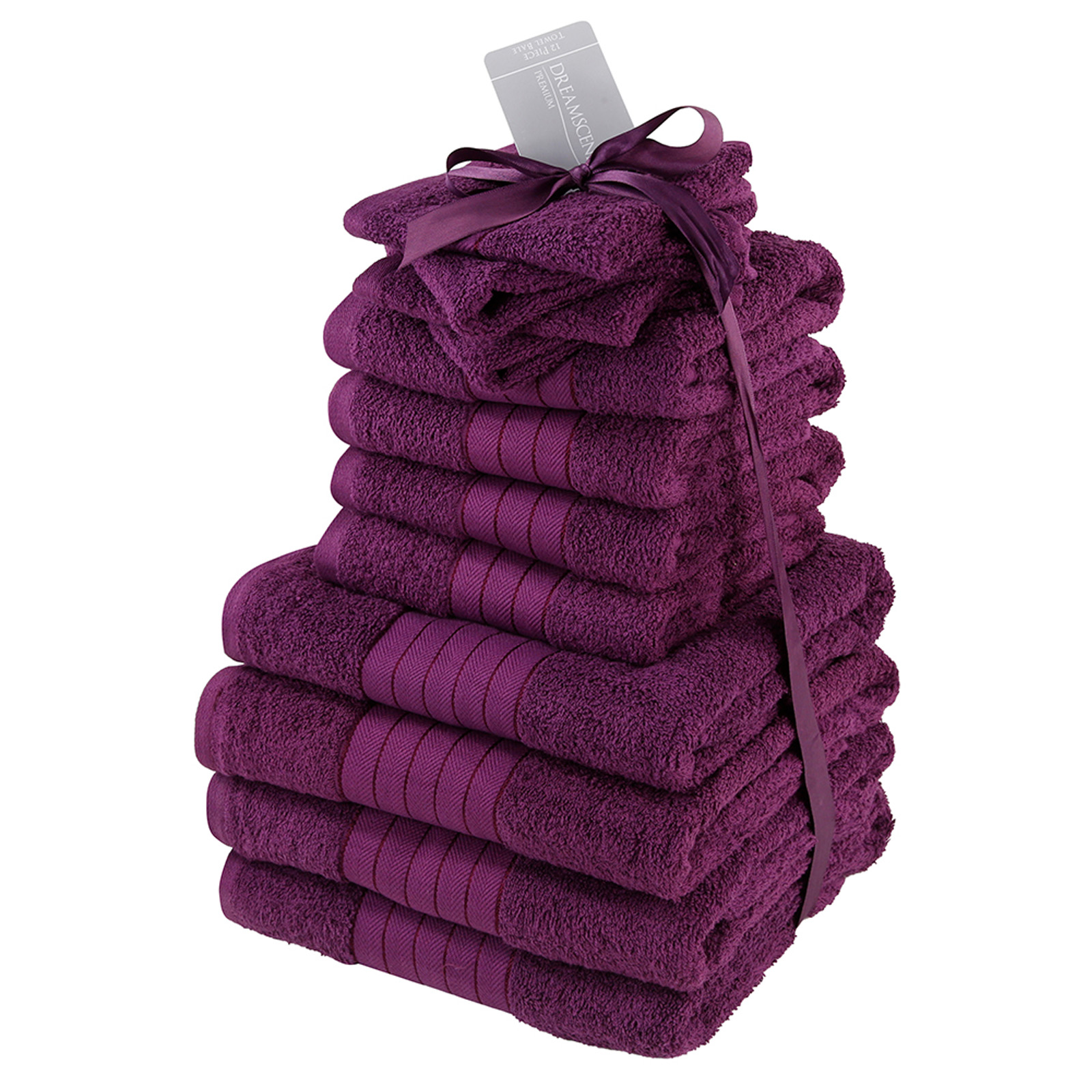 Dreamscene Luxury 100 Cotton Towels Bale Set Large Soft Bath Hand 12