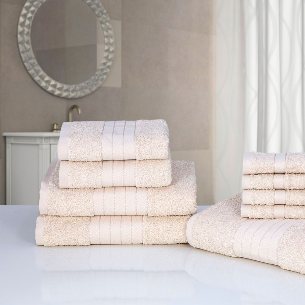 Lusso 100 cotone egiziano 9 pezzi bagno asciugamani faccia mano set ... Asciugamani bagno di lusso