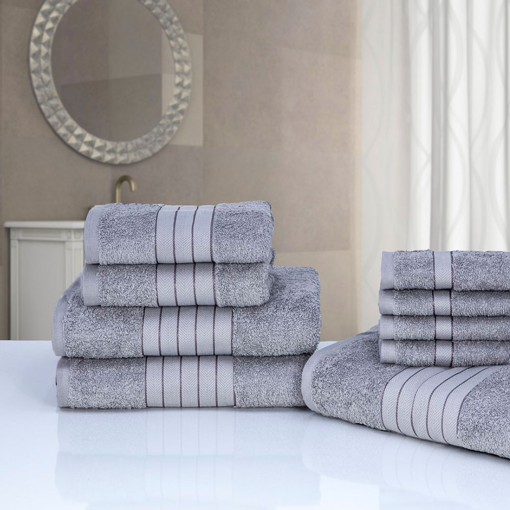 Lusso 100 cotone egiziano 9 pezzi bagno asciugamani faccia mano set ... Asciugamani bagno di lusso