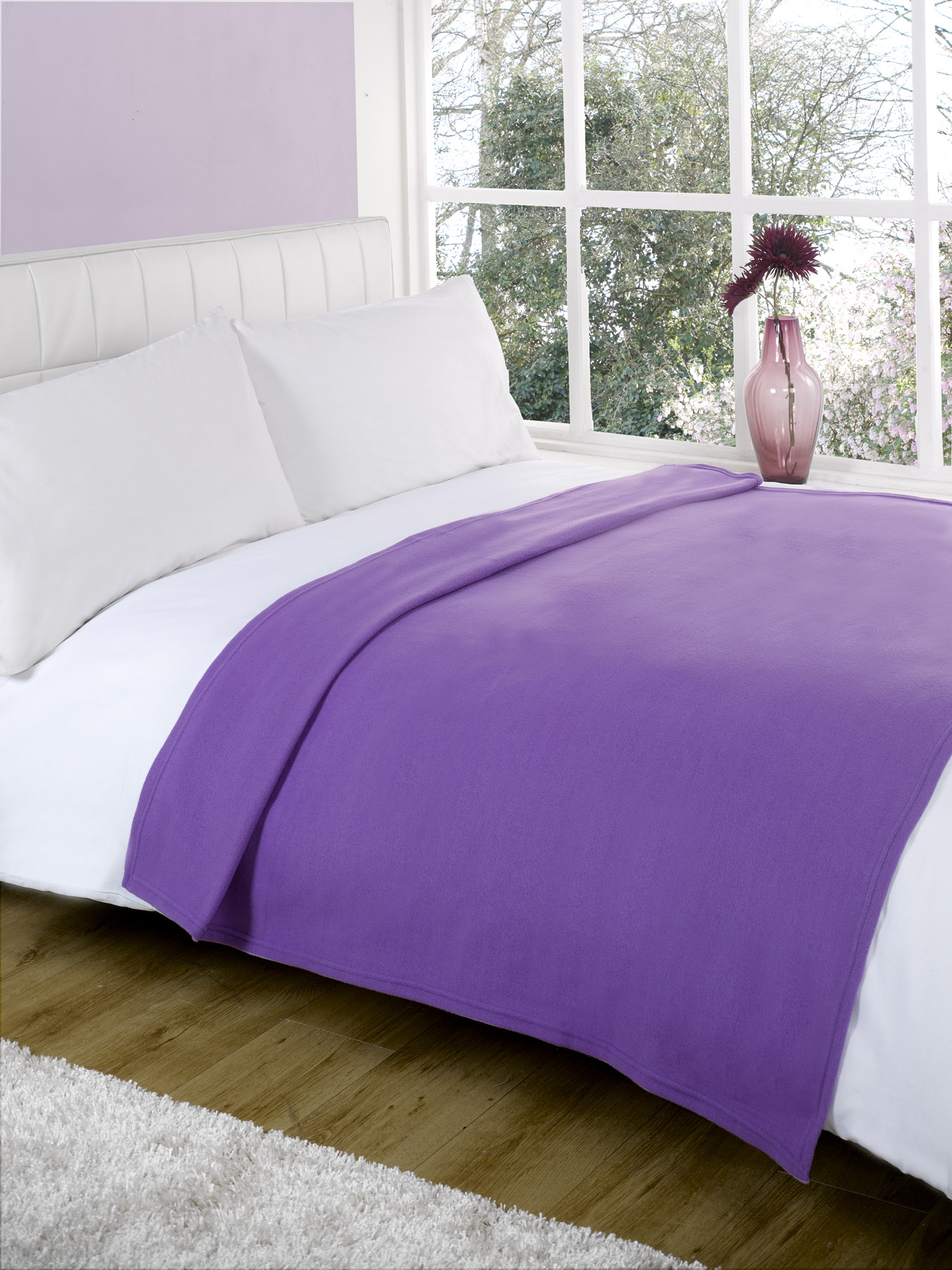 Dreamscene Warm Soft Plain Fleece Throw Over Large Decorative Sofa Bed