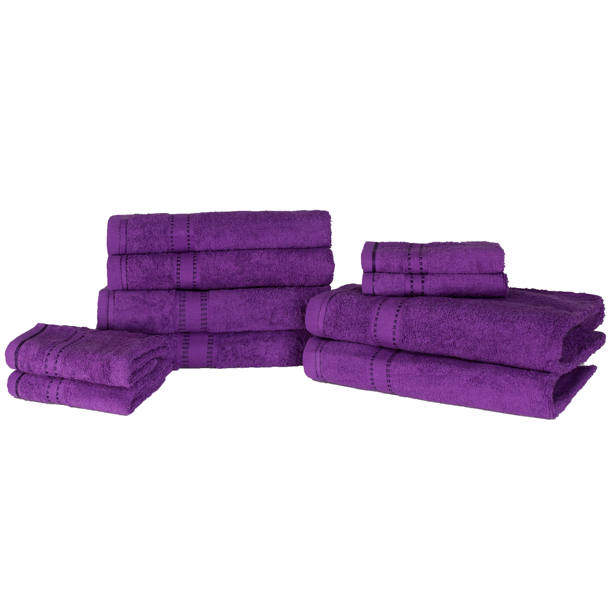 Luxury Soft 10 Piece 100 Cotton Towel Bale Set Face Hand Bath Bathroom