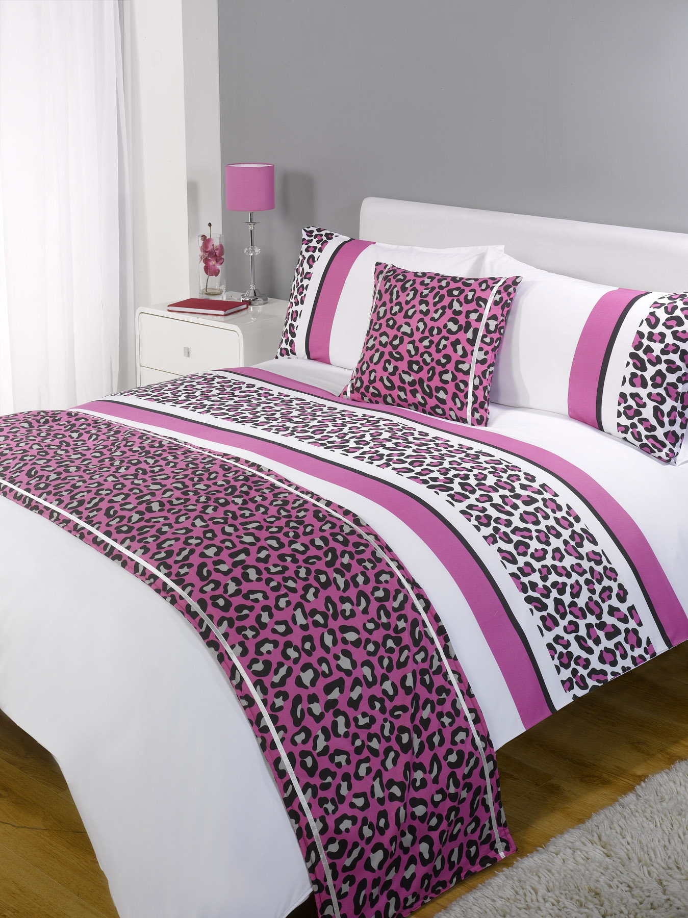 Dreamscene Leopard Print Duvet Bed In A Bag Cushion Cover Runner