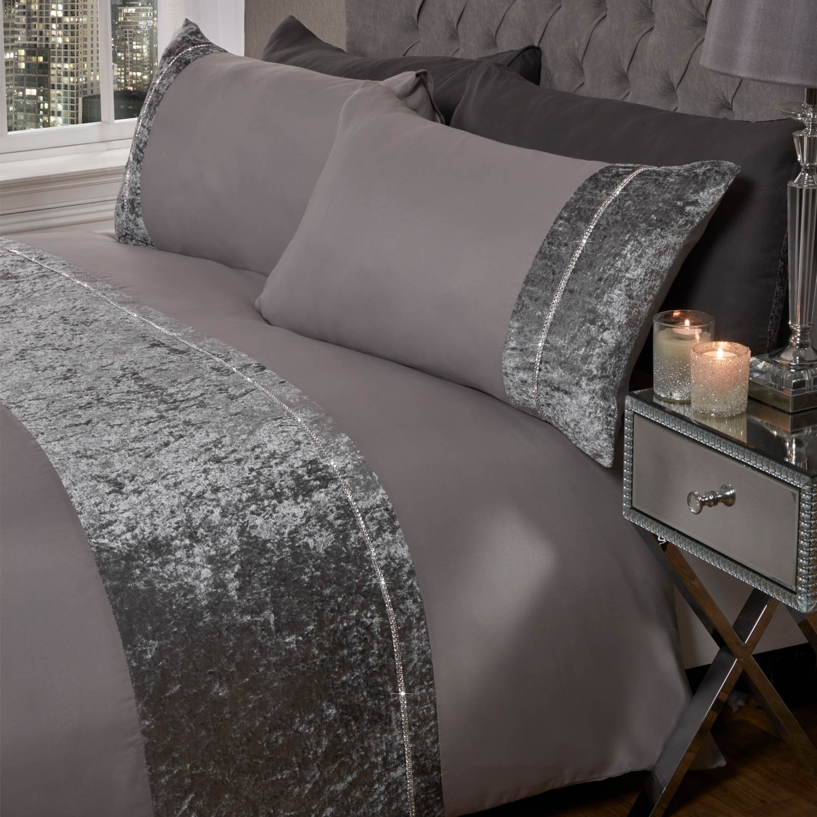 Bed Linens Sets Vintage Sienna Grey And White Double Duvet Cover