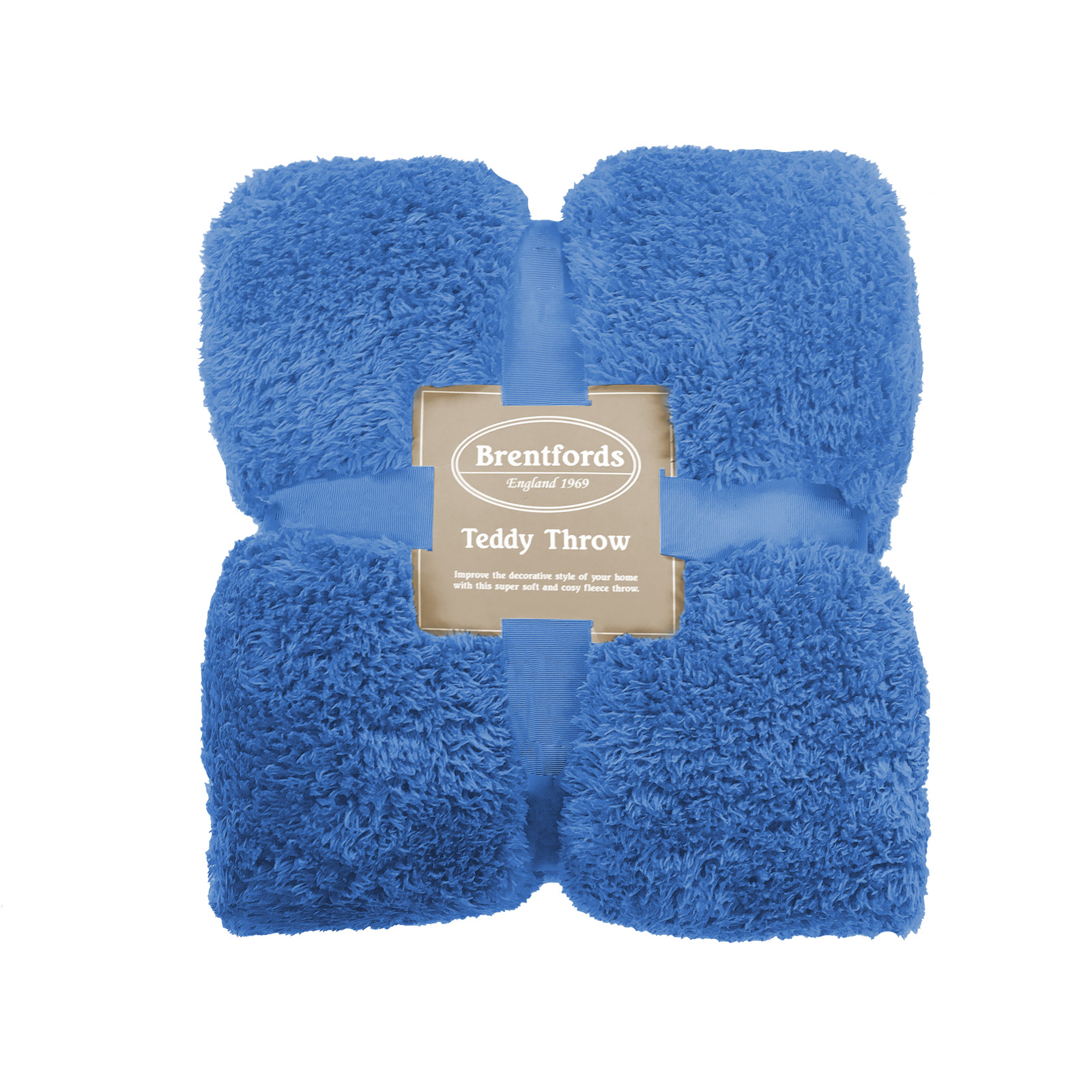 Brentfords Teddy Fleece Throw Over Large Blanket Bed Luxury Plush Soft