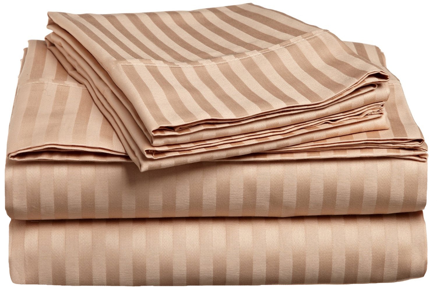 Queen Striped Waterbed Sheet Set, Premium LongStaple Combed Cotton ,18
