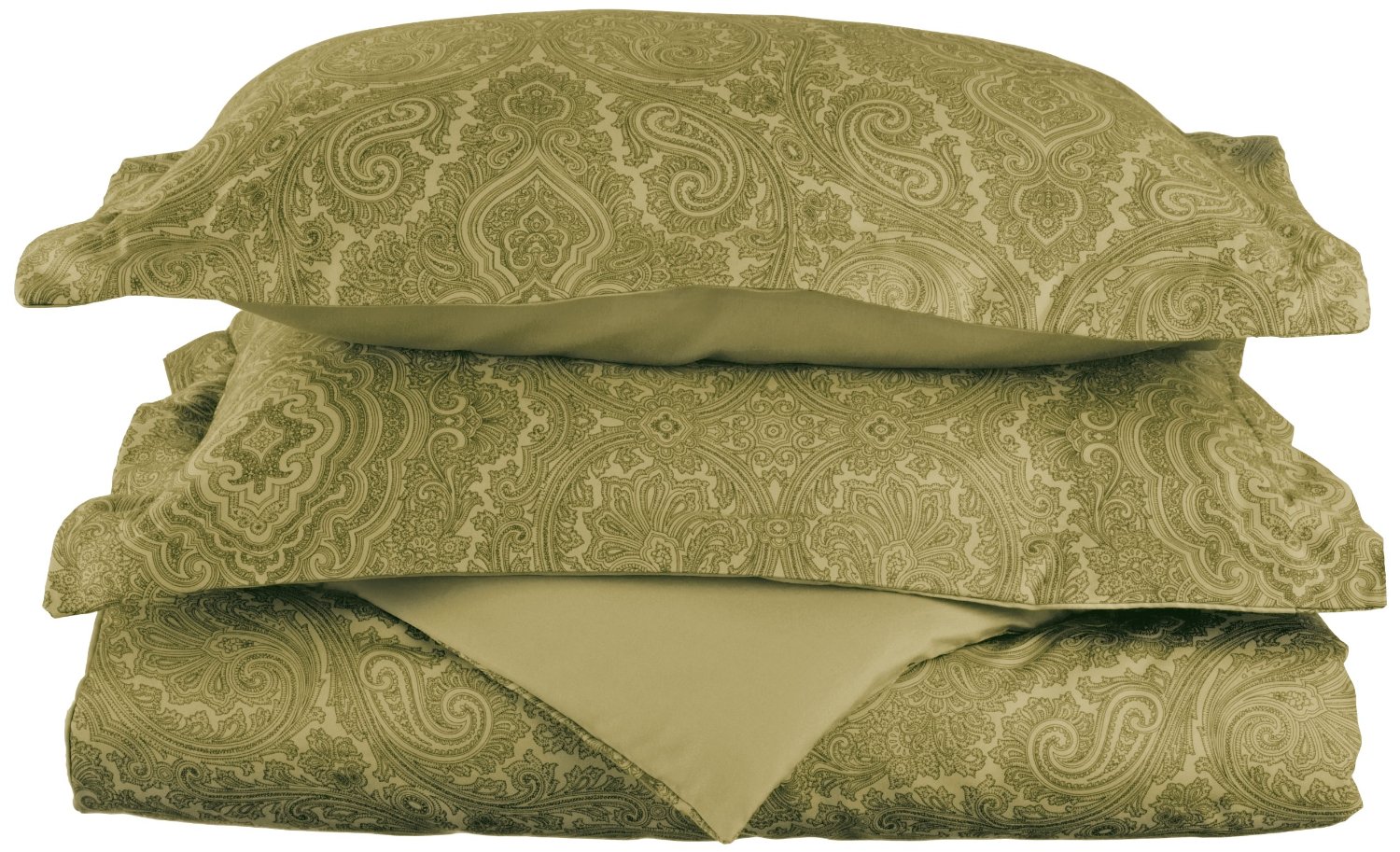 600 Thread Count Cotton Blend Paisley Lightweight Breathable Duvet Cover Set - Picture 7 of 9