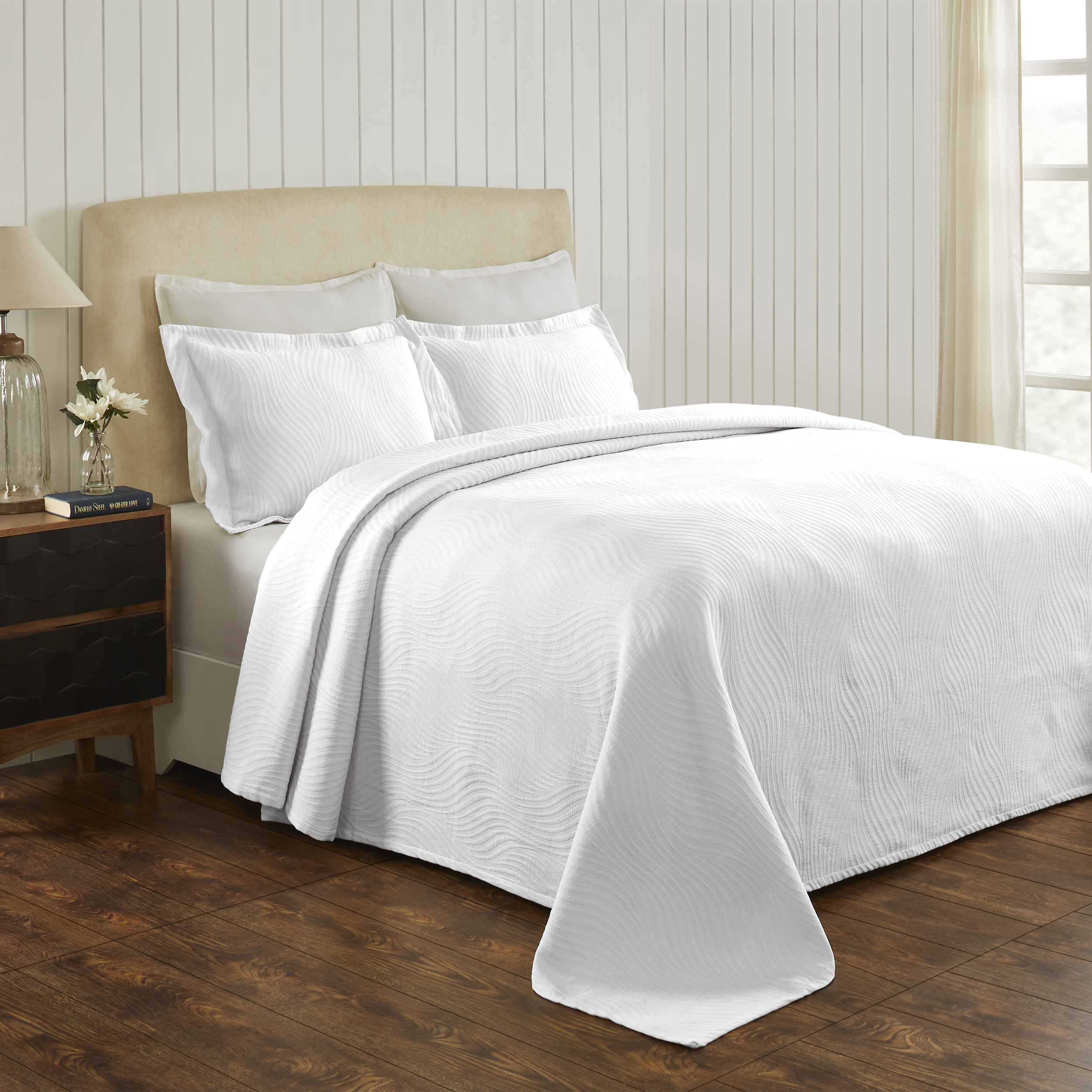 Cascade Cotton Jacquard Matelassé 3Piece Bedspread Set eBay