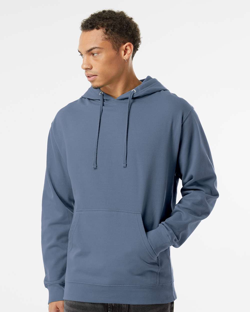 Independent Trading Co. Mens Midweight Hooded Sweatshirt Pullover - SS4500 - Picture 29 of 33