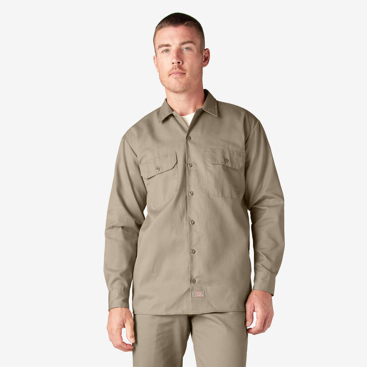 Dickies Mens Long Sleeve Twill Work Shirt Workwear - 574 - New - Picture 8 of 19