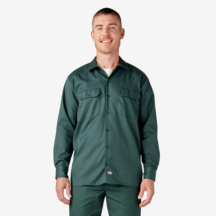 Dickies Mens Long Sleeve Twill Work Shirt Workwear - 574 - New - Picture 10 of 19