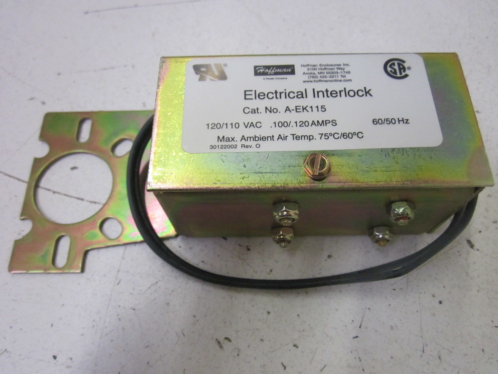 HOFFMAN A-EK115 ELECTRICAL INTERLOCK SWITCH *NEW IN BOX*