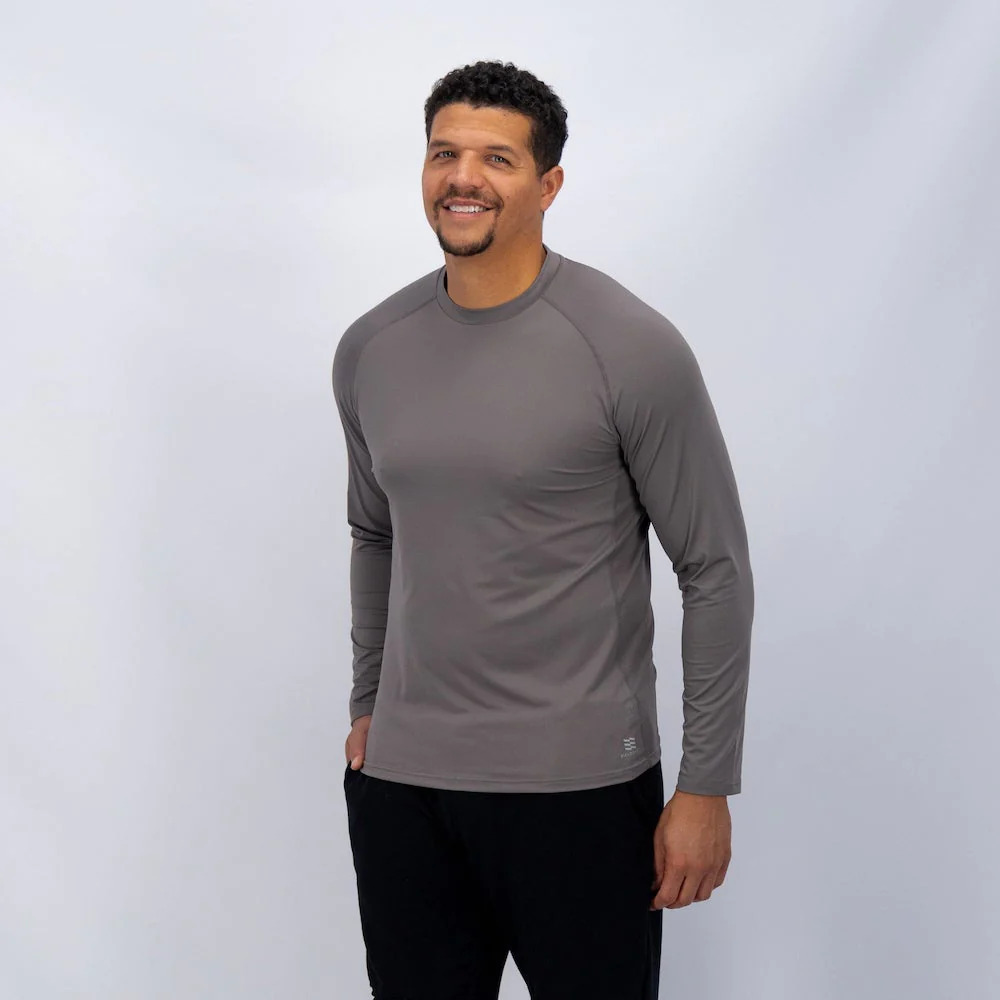 Mobile Cooling Mens Long Sleeve Blue Shirt