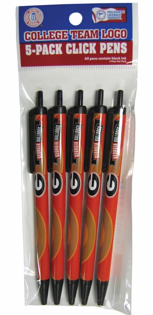 NCAA Offiziell Lizenziert Klick Stifte 5er Pack Schwarze Tinte Wählen Sie Ihr Team - Bild 2 von 5