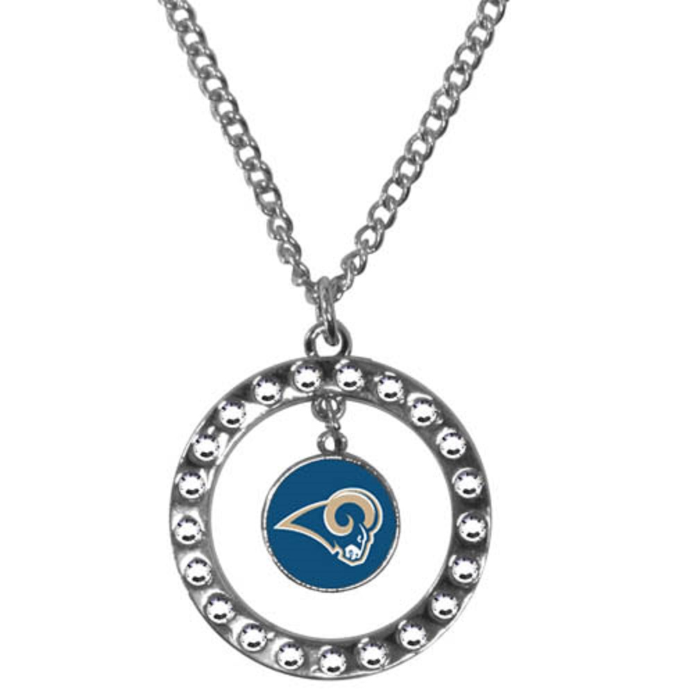 NFL Football Team Logo Womens Ladies Rhinestone Hoop Necklace Pick Your Team - Picture 13 of 13