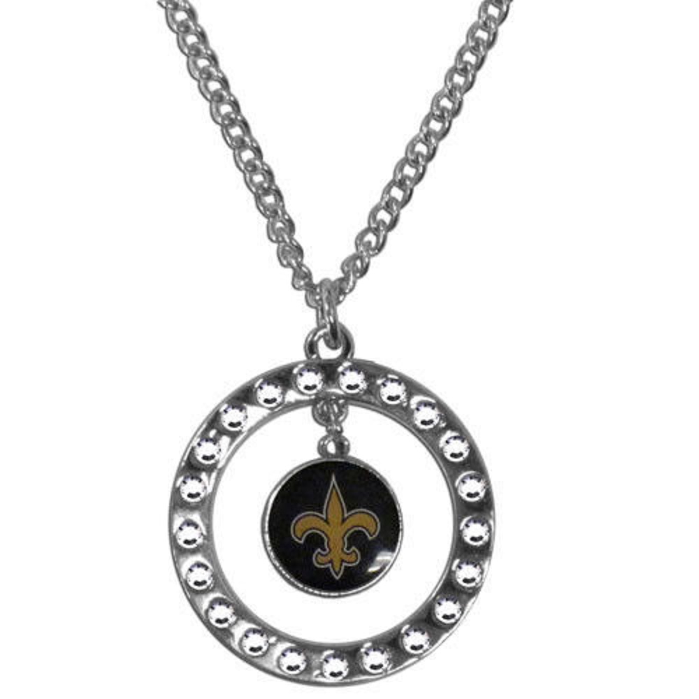 NFL Football Team Logo Womens Ladies Rhinestone Hoop Necklace Pick Your Team - Picture 9 of 13