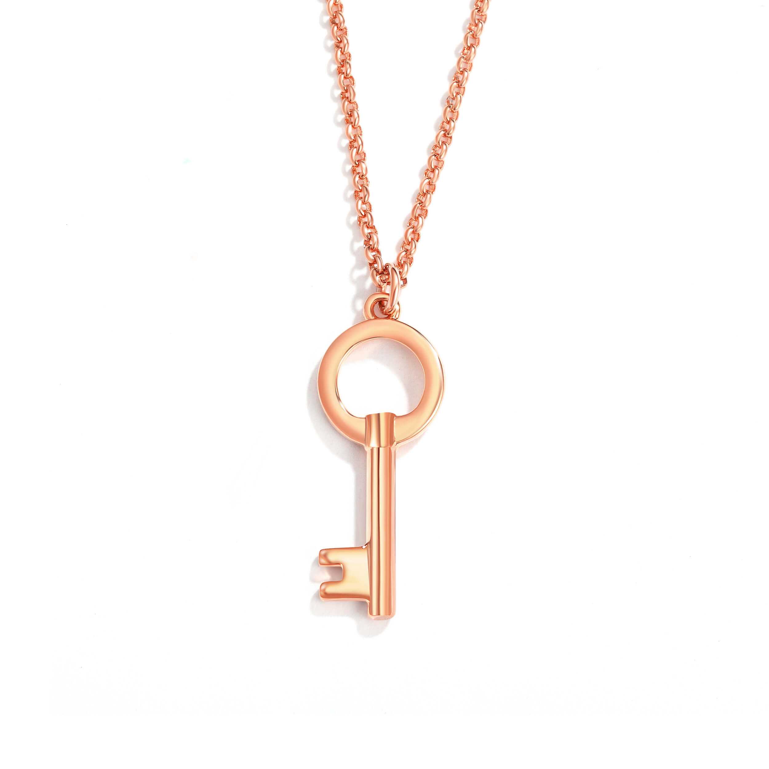 Modern Open Round Key Pendant - Picture 7 of 9