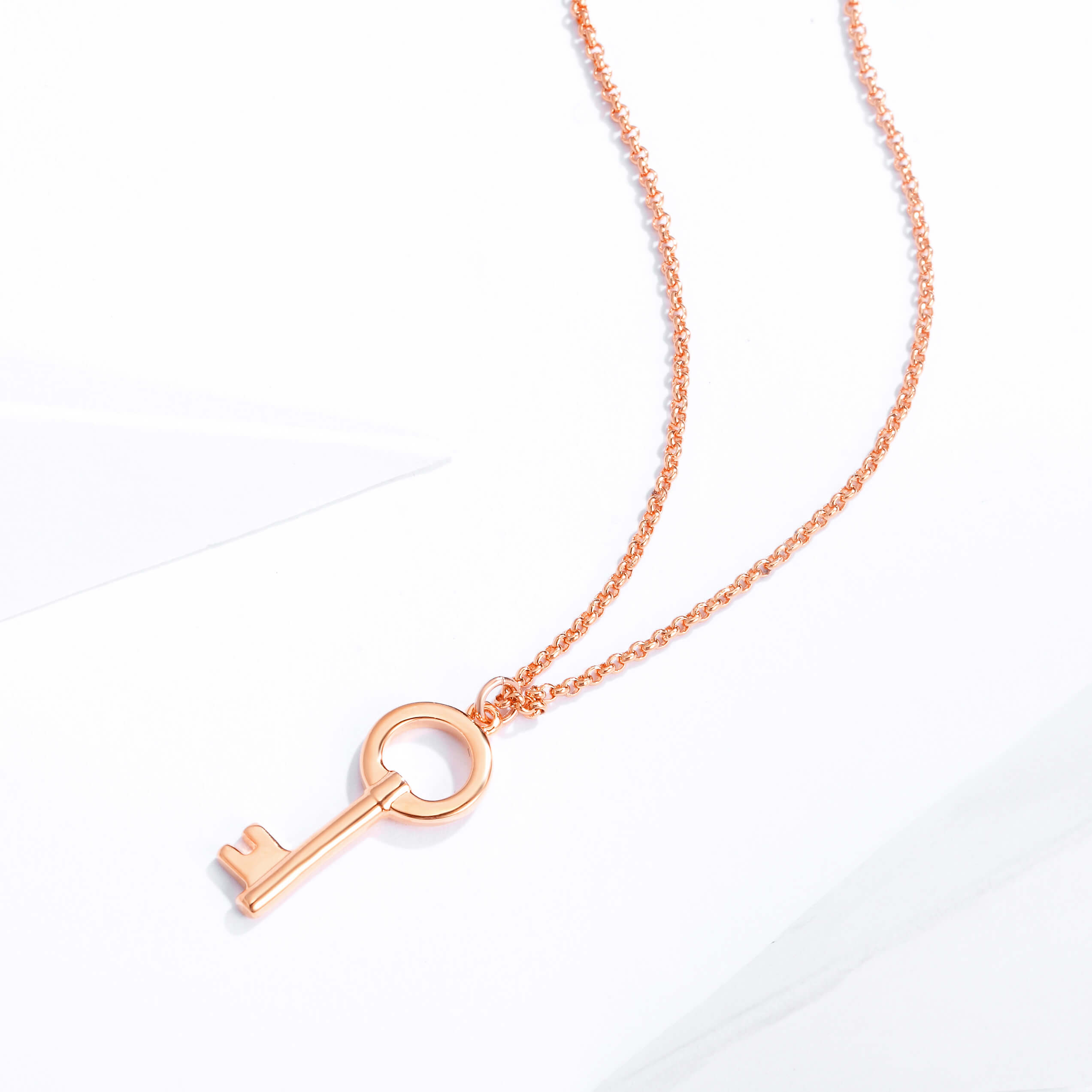 Modern Open Round Key Pendant - Picture 9 of 9