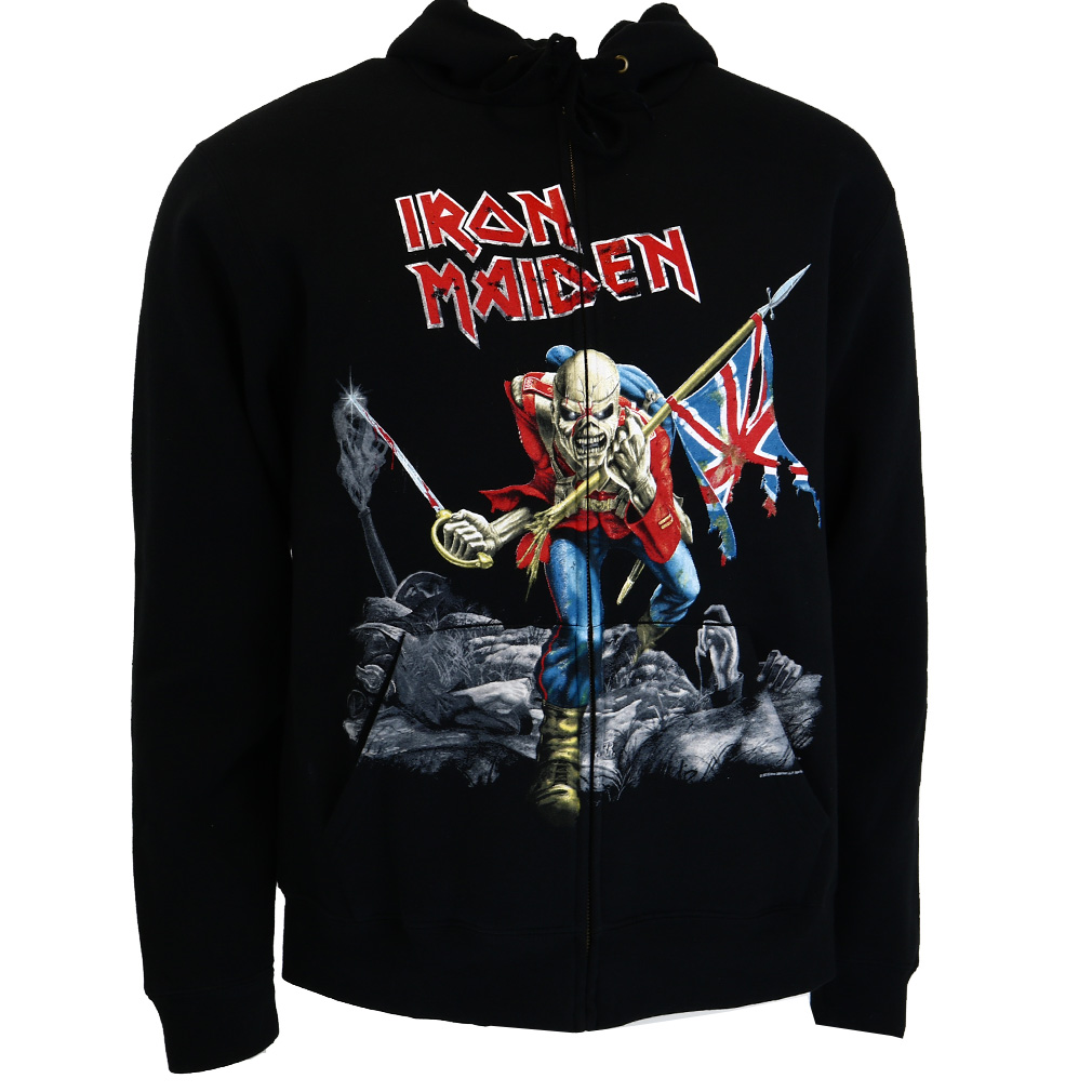 Iron Maiden Scuffed Trooper Hoodie Black Official Licensed Music eBay