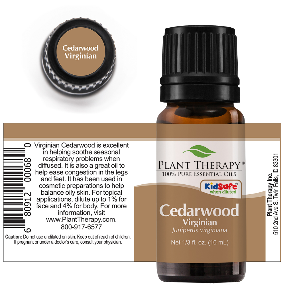 Plant Therapy Cedarwood Virginian Essential Oil 100% Pure  eBay