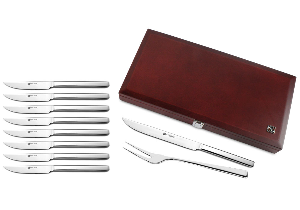 Wusthof Stainless Steel 10 Piece Steak and Carving Set with