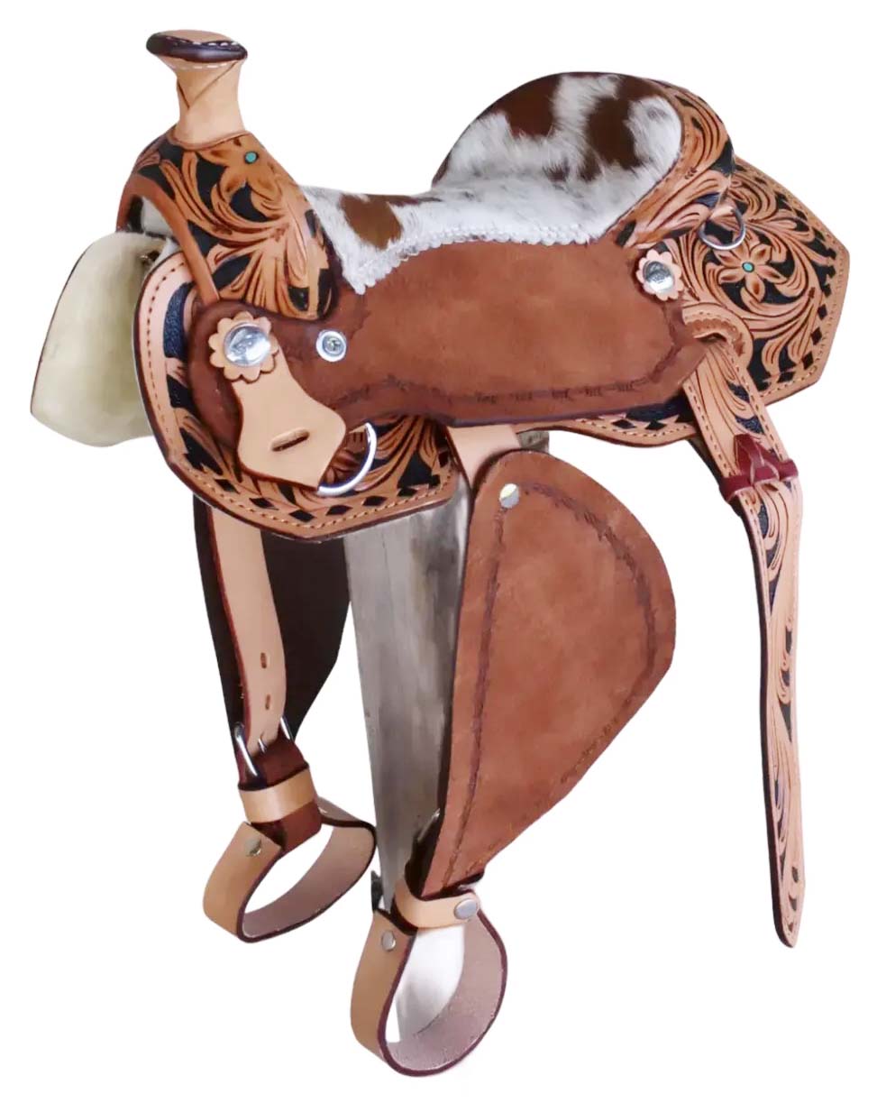 Têtière En Cuir Pour Cheval – Style Western Floral – Comfytack – Occasion