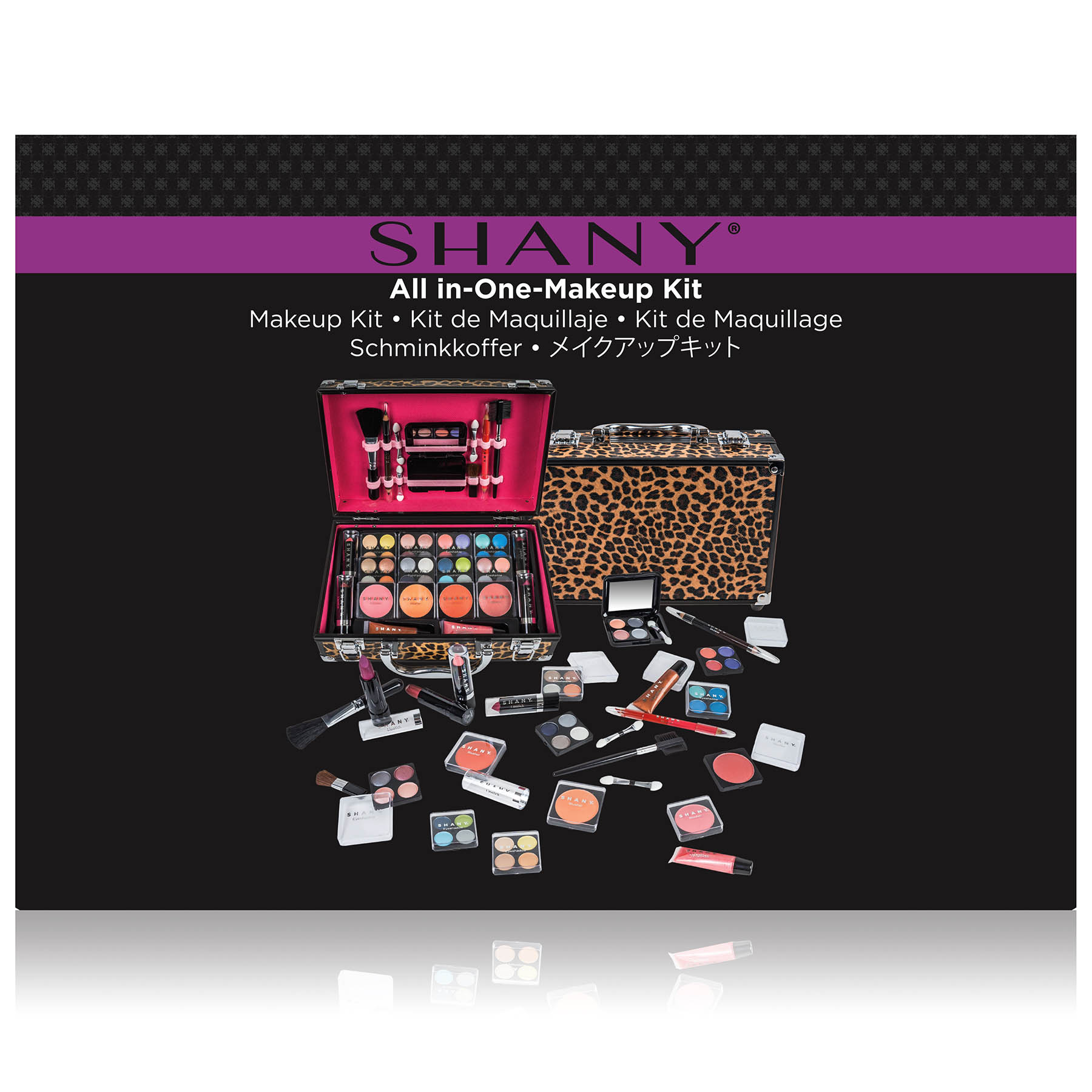 SHANY Carry All Makeup Train Case with Pro Makeup, Reusable Aluminum
