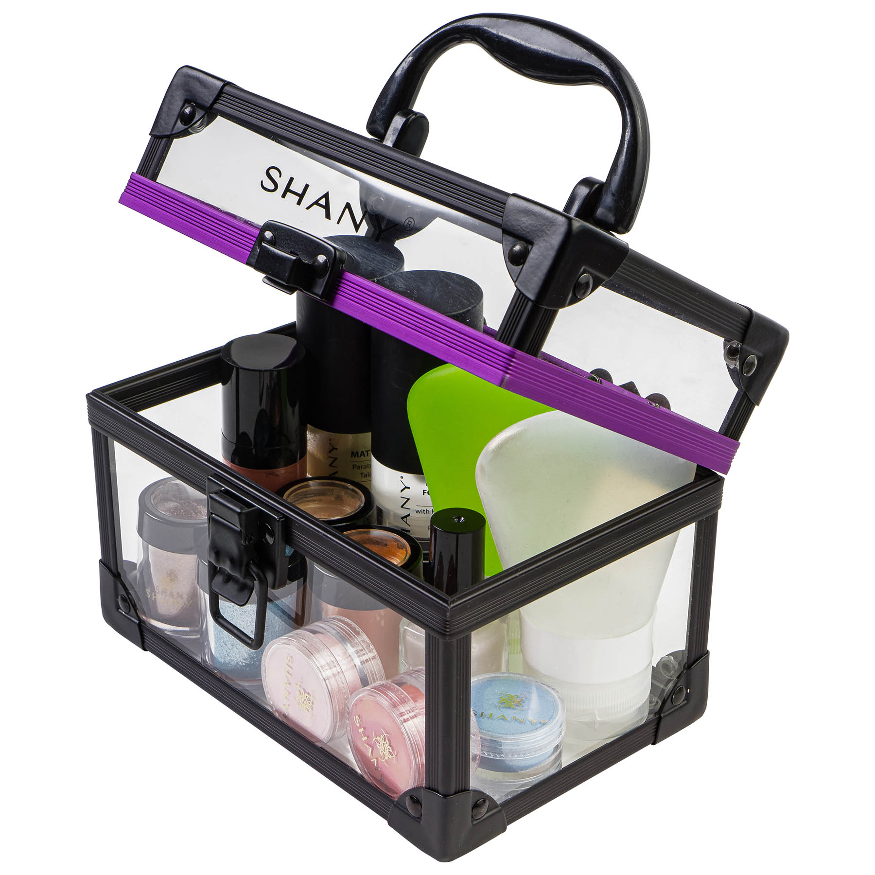 SHANY Clear Cosmetics and Toiletry Train Case with Secure Closure - 第 12/35 張圖片